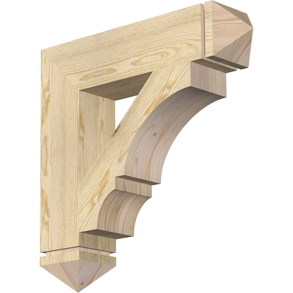 Ekena Millwork Balboa Arts & Crafts Rough Sawn Bracket, Douglas Fir, 6"W x 28"D x 28"H BKT06X28X28BOA03RDF - main